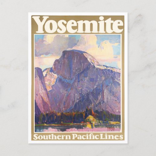 Yosemite National Park vintage travel postcard