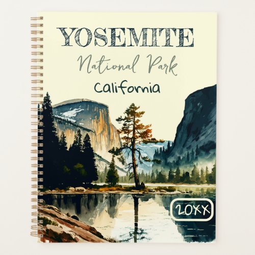 Yosemite National Park watercolor Half Dome Sunset Planner
