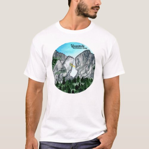 Yosemite National Park Watercolor T_Shirt