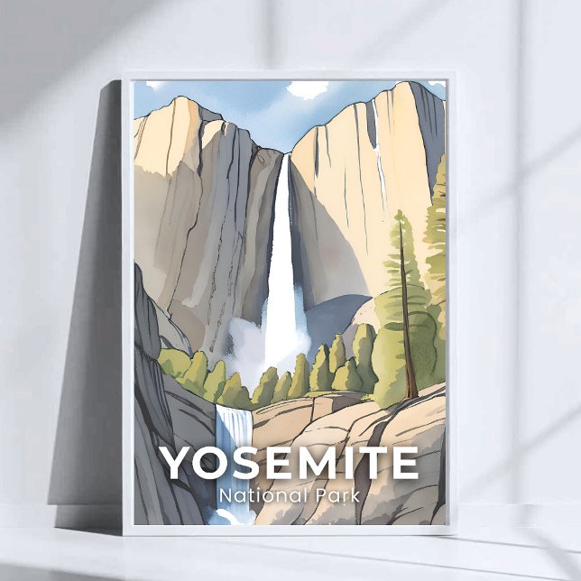 Yosemite National Park | Watercolor Travel Poster (Creator Uploaded)