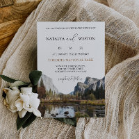 Yosemite National Park Wedding Invitation Simple 