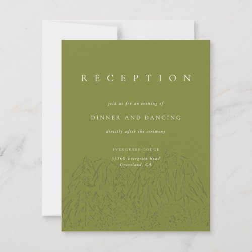 Yosemite National Park Wedding Reception Enclosure Invitation