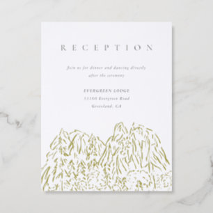 Yosemite National Park Wedding Reception Letterpress Enclosure Card