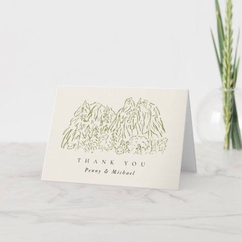 Yosemite National Park Wedding Thank You Card