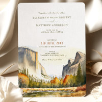 Yosemite National Park Wedding Watercolor