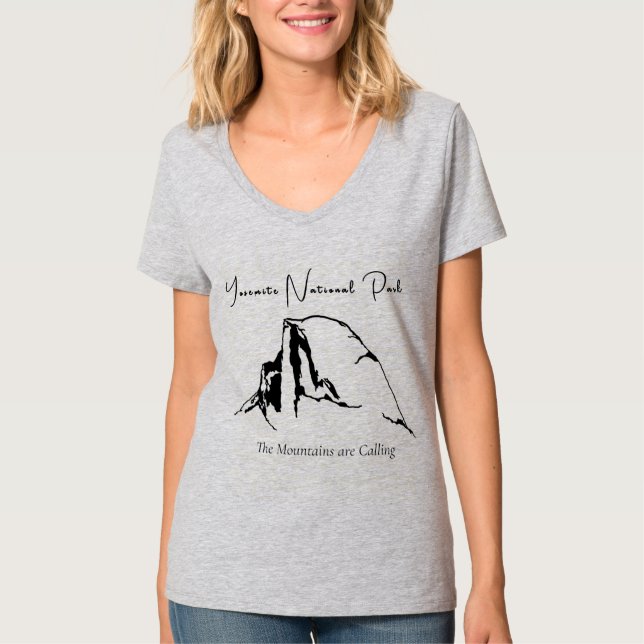 Yosemite National Park Women's V-neck T-shirt (Front)