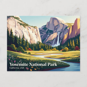 Yosemite National Park, Yosemite Village, Californ Postcard