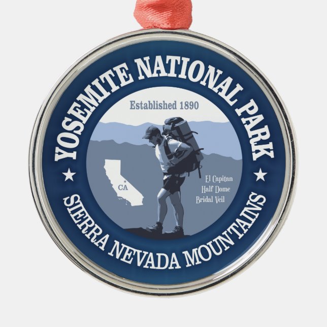 Yosemite NP Metal Ornament (Front)