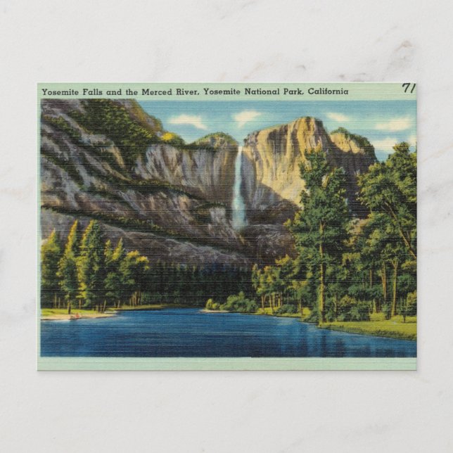 Yosemite Park Falls Postcard (Front)