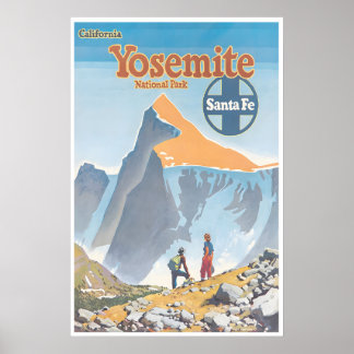 Yosemite Poster National Park Print Santa Fe Art