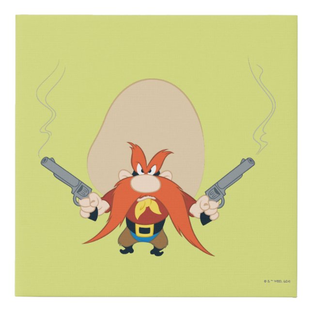 Yosemite Sam Back Off Faux Canvas Print (Front)