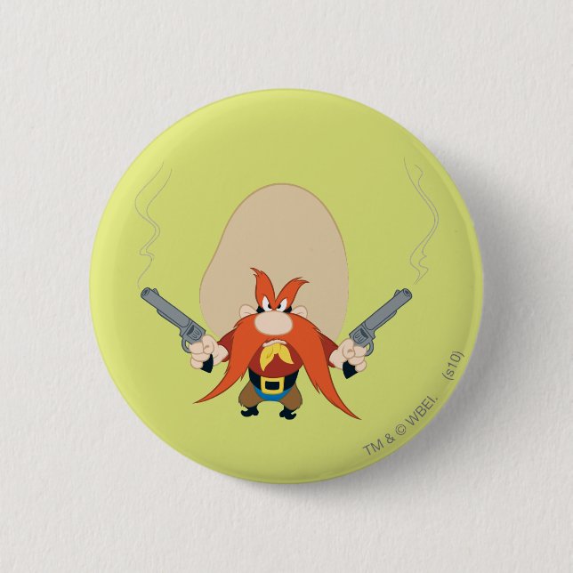 Yosemite Sam Back Off Pinback Button (Front)
