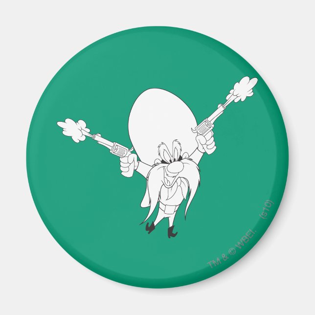 Yosemite Sam Guns Blazing Magnet (Front)