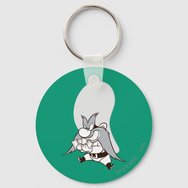 Yosemite Sam Playing Cards Keychain (Front)