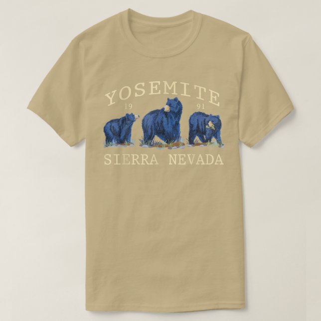 Yosemite Sierra Nevada bear 1991  T-Shirt (Design Front)