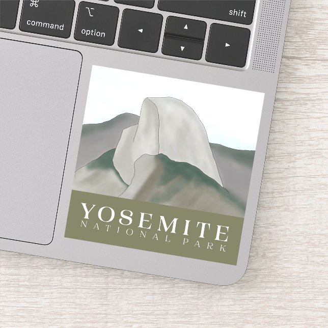 Yosemite Sticker, Half Dome Decal (Detail)