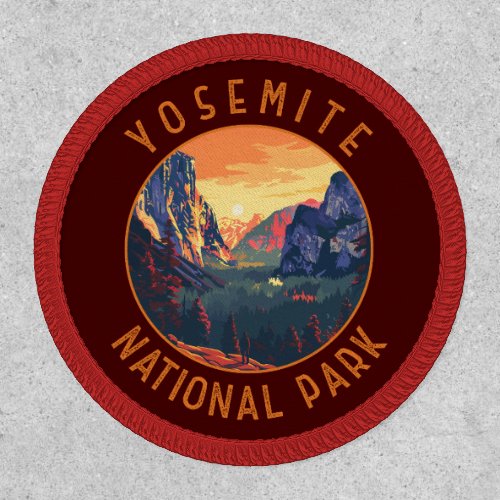 Yosemite Sunset National Park Retro Distressed Patch