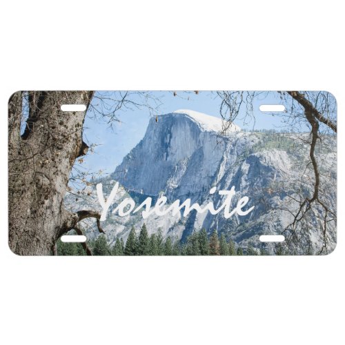 Yosemite text Photo of Yosemite's Half Dome License Plate