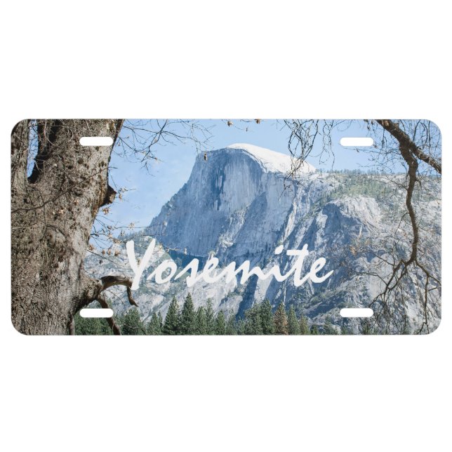 Yosemite text Photo of Yosemite's Half Dome License Plate (Front)