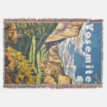 Yosemite Travel Art Throw Blanket by Zazilicious at Zazzle