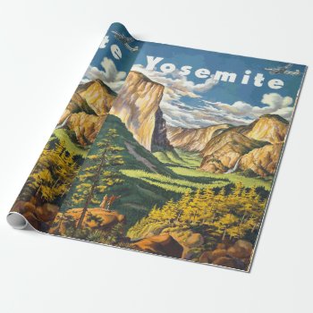 Yosemite Travel Art Wrapping Paper by Zazilicious at Zazzle