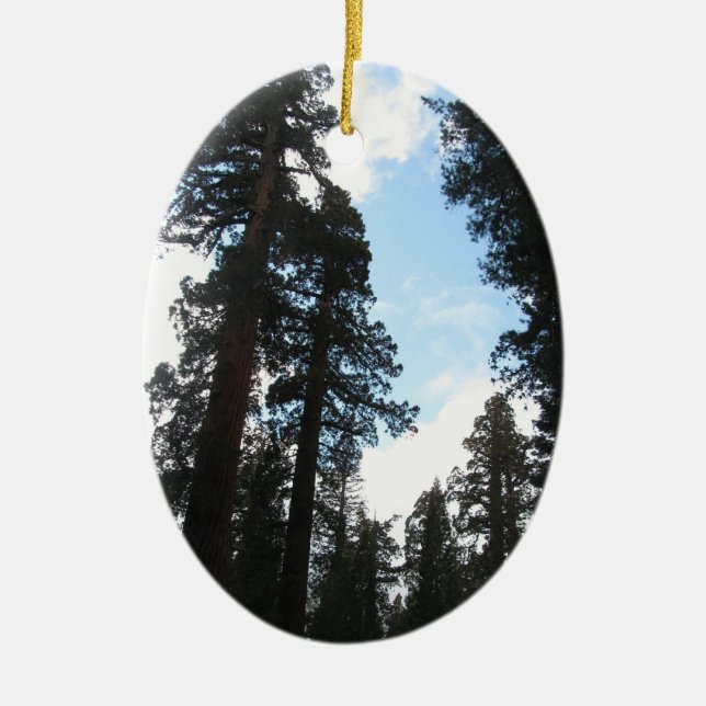 Yosemite Trees Ceramic Ornament (Front)