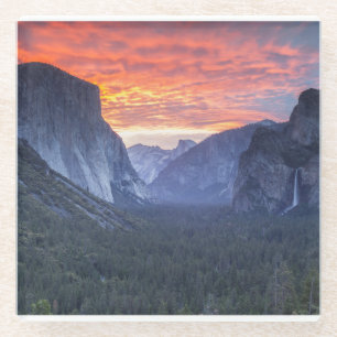 Yosemite Tunnel View Glass Coaster