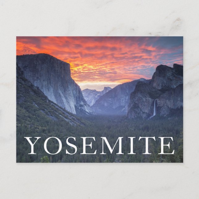 Yosemite Tunnel View Postcard (Front)
