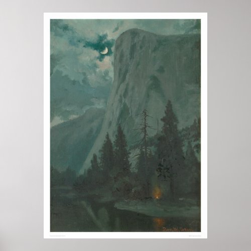 Yosemite Valley by moonlight Calif 1215 Poster