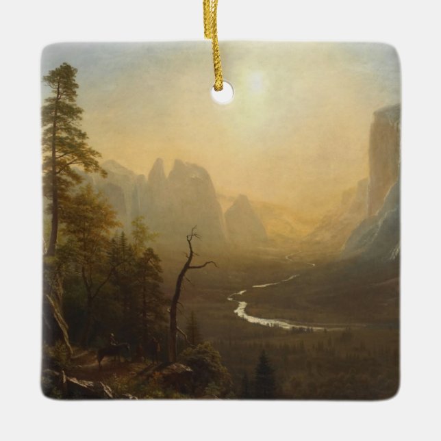 Yosemite Valley, Glacier Point Trail Ceramic Ornament (Front)