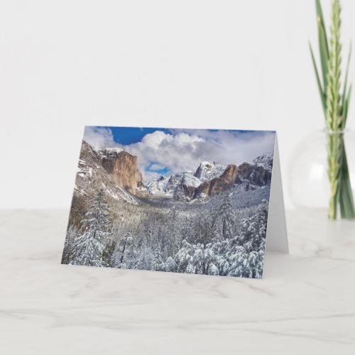 Yosemite Valley in Snow Card