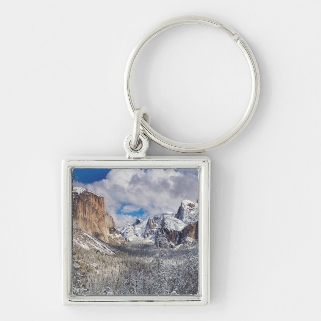 Yosemite Valley in Snow Keychain (Front)