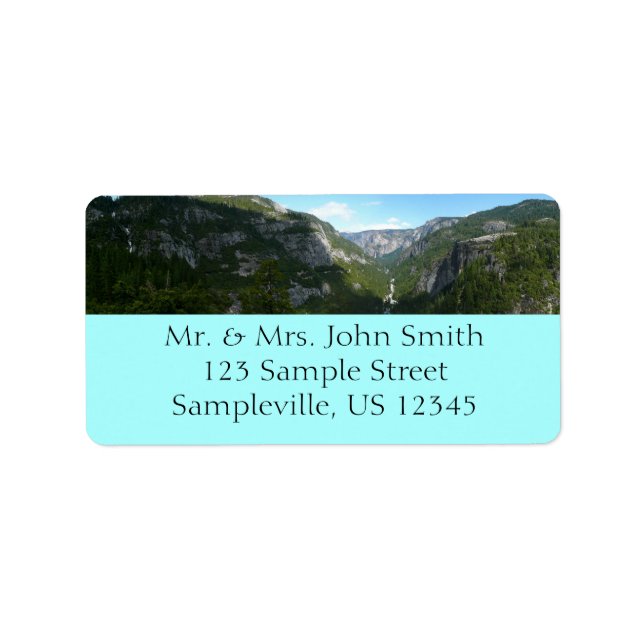 Yosemite Valley in Yosemite National Park Label (Front)