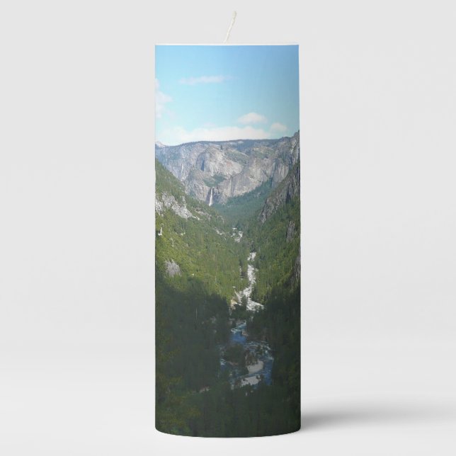 Yosemite Valley in Yosemite National Park Pillar Candle (Front)