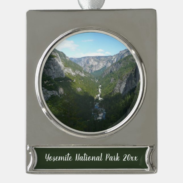 Yosemite Valley in Yosemite National Park Silver Plated Banner Ornament (Front)
