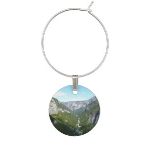Yosemite Valley in Yosemite National Park Wine Glass Charm