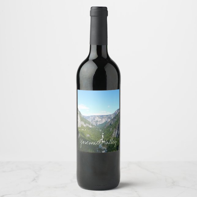 Yosemite Valley in Yosemite National Park Wine Label (Front)