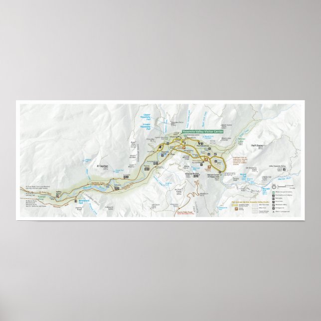 Yosemite Valley map poster (Front)