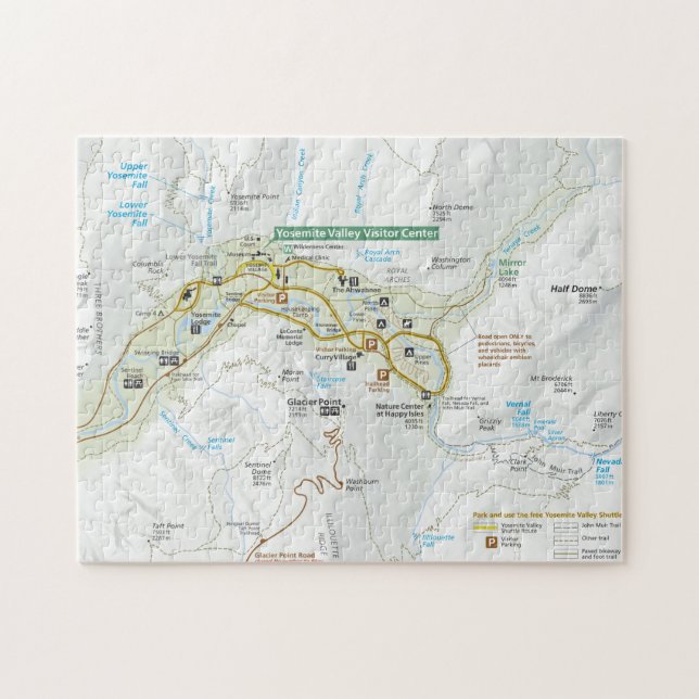 Yosemite Valley map puzzle (Horizontal)