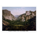Yosemite Valley panorama, vintage California postcard