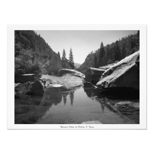 Yosemite Valley Professional Black and White Photo Print