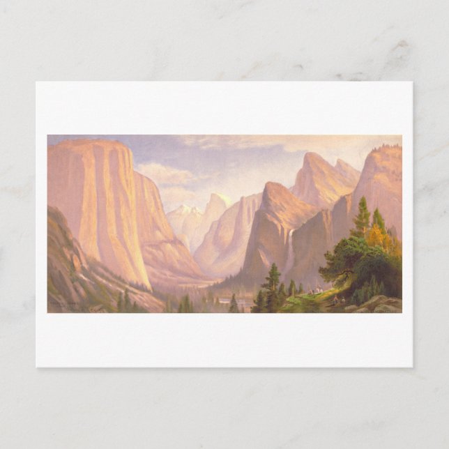 Yosemite Valley Vintage Prang Lithograph Postcard (Front)
