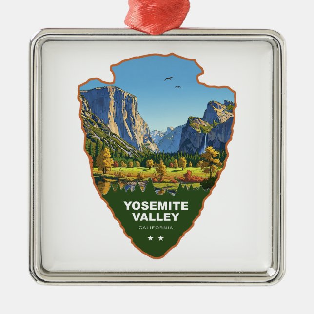 Yosemite Valley Yosemite National Park Arrowhead Metal Ornament (Front)