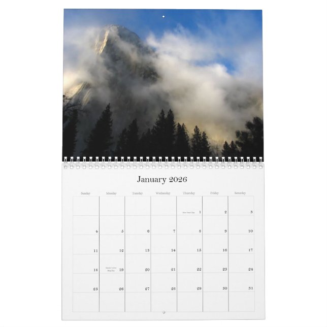 YOSEMITE VIEWS CALENDAR (Jan 2026)