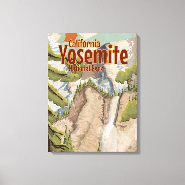 Yosemite Vintage Poster Canvas Print (Front)