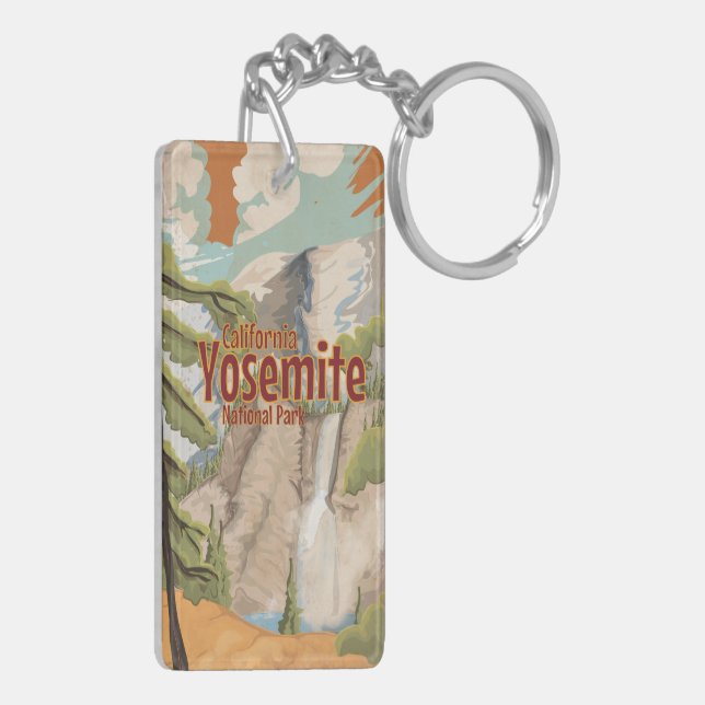 Yosemite Vintage Poster Keychain (Back Left)