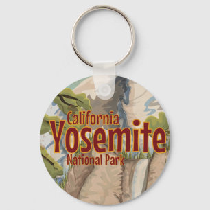 Yosemite Vintage Poster Keychain