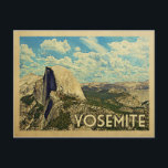 Yosemite Vintage Travel Postcard<br><div class="desc">Yosemite design in Vintage Travel style featuring the famous Half Dome of this gorgeous National Park.</div>
