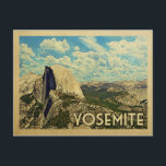 Yosemite Vintage Travel Postcard<br><div class="desc">Yosemite design in Vintage Travel style featuring the famous Half Dome of this gorgeous National Park.</div>