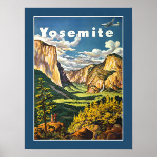 Yosemite Vintage Travel Poster